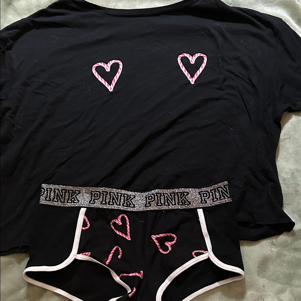 Candy Cane Heart Women's Intimates Set